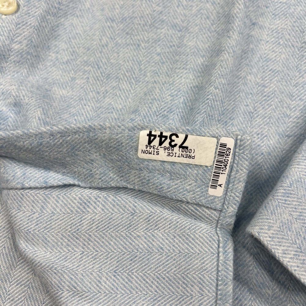 Suit Supply Egyptian Cotton Button Up Shirt Mens Size 39 15 1/2 Blue Heathered - Picture 8 of 15